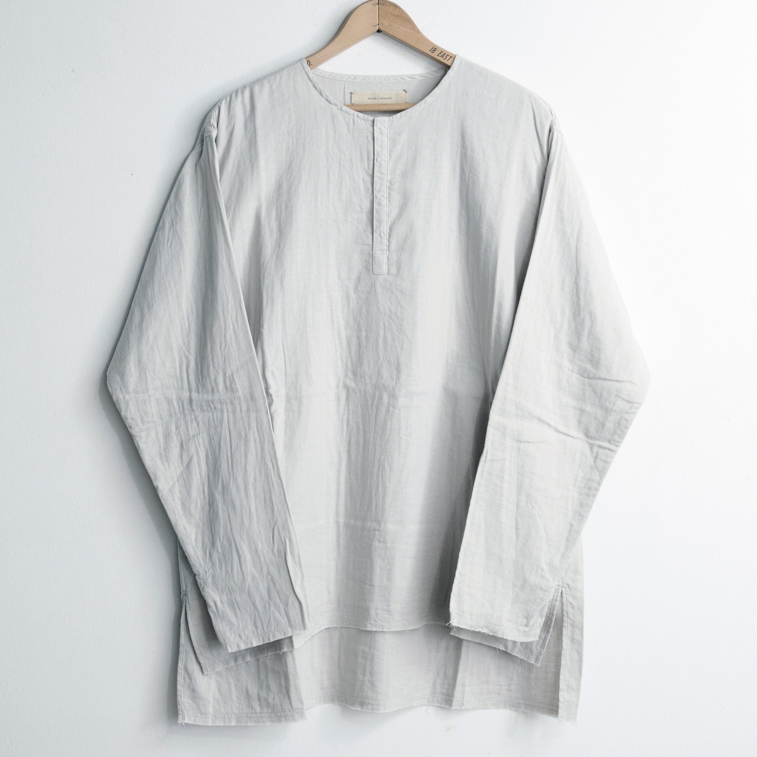 suzuki takayuki gauze shirt カーキ サイズ2 suzuki takayuki スズキタカユキ gauze shirt clousy grey size02