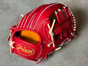 限定モデル【K-ism】硬式用グローブ　K303KH型　内野手用　レッドオレンジ　ダブルヒンジ