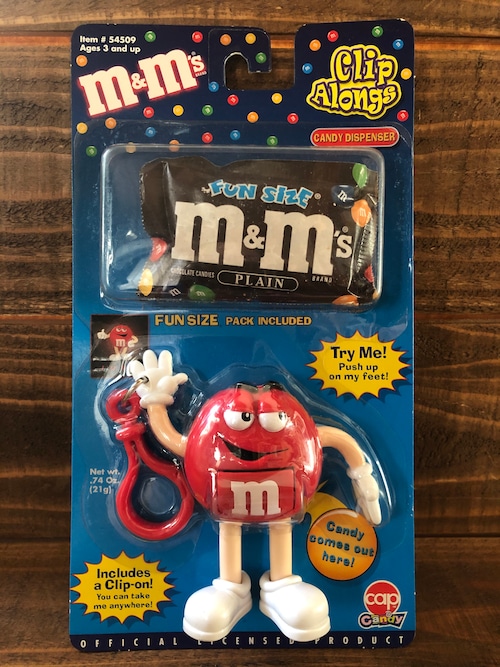 m&m's Clip Alongs Keyring Candy Dispenser Red/エムアンドエム chocolate ディスペンサー キーリング