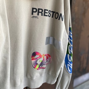 HERON PRESTONHOODIE GLOBAL COLLAGE GREY