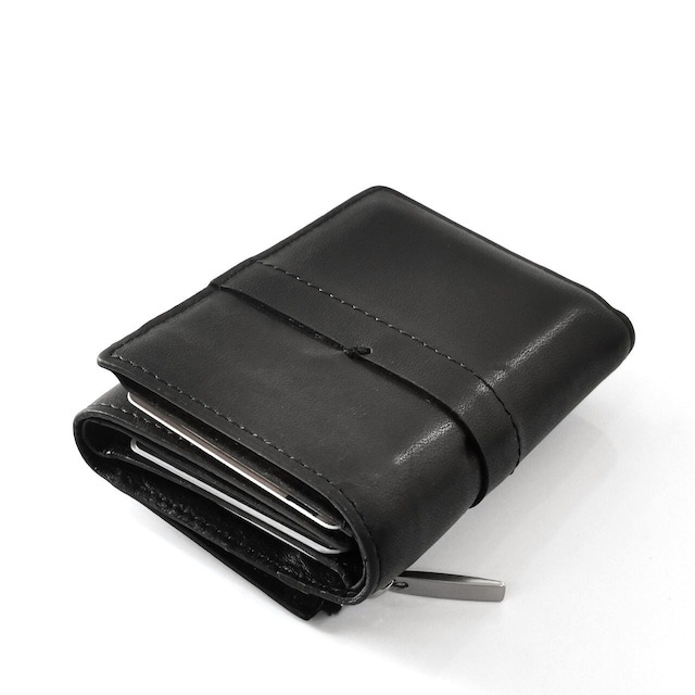 224AWA11　Leather trifold wallet 'mimi'　三つ折りウォレット