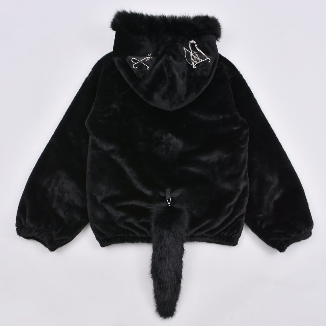 はれあめ ふわもこにゃんこーと コート ジャケット ふわふわ 猫 しっぽ はれあめ ふわもこにゃんこーと コート ジャケット ふわふわ 猫 しっぽ