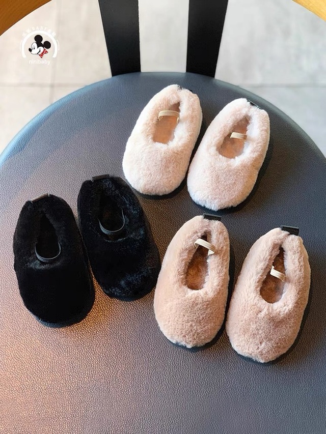 【予約】ラビットファーフラットシューズ