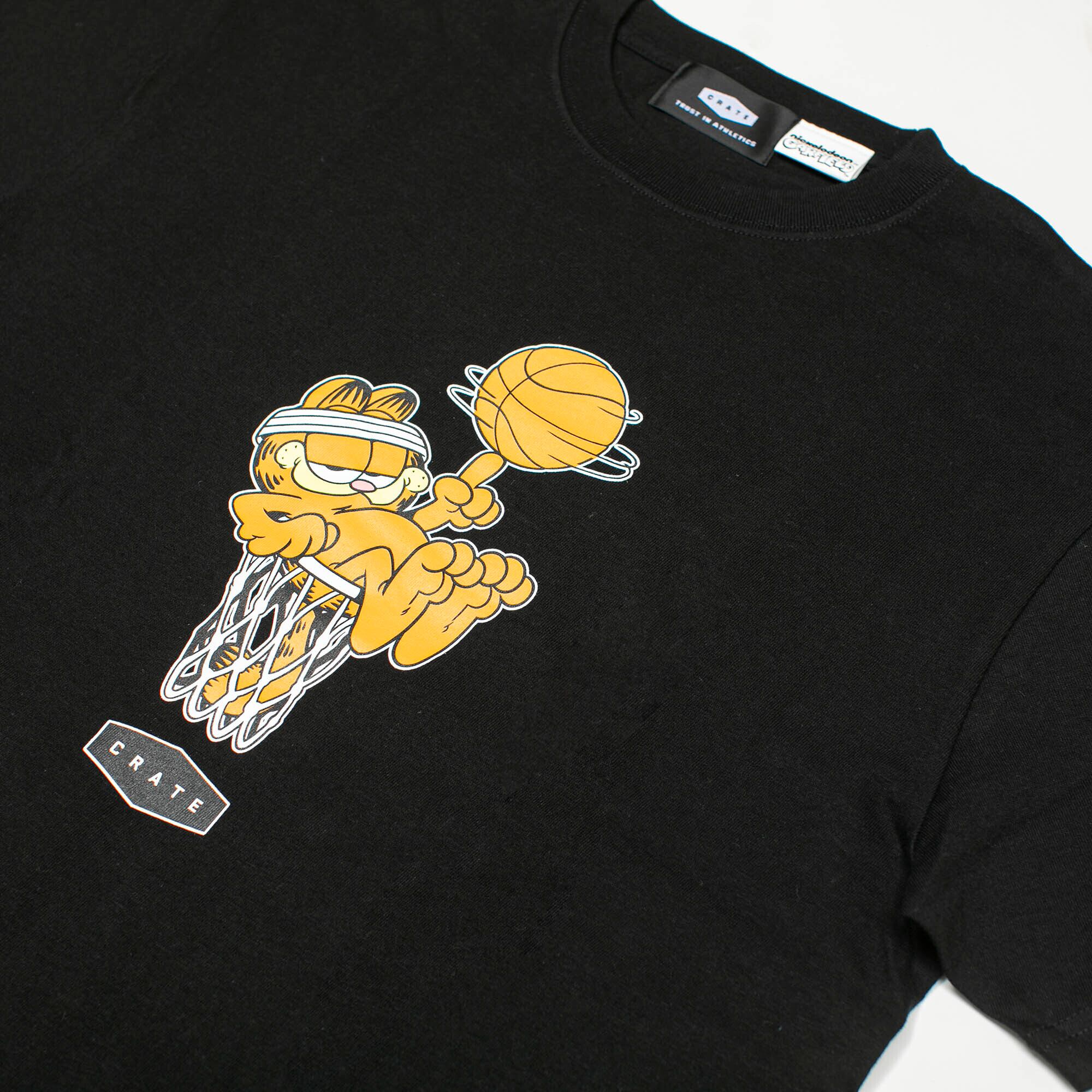 GARFIELD×CRATE COLLABORATION T-SHIRTS #2 BLACK | CRATE ATHLETICS