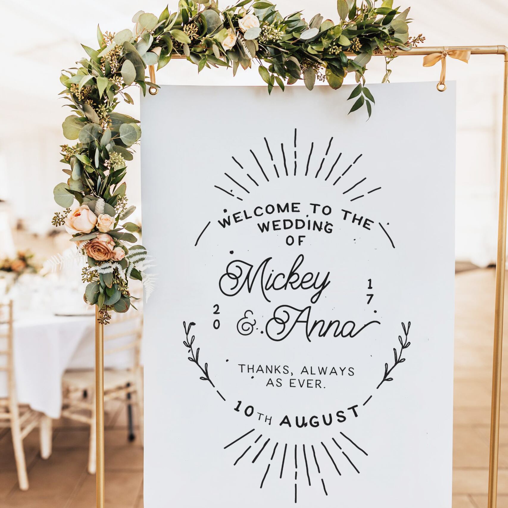 【Simple Vintage 1】オーダーメイドウェルカムボード