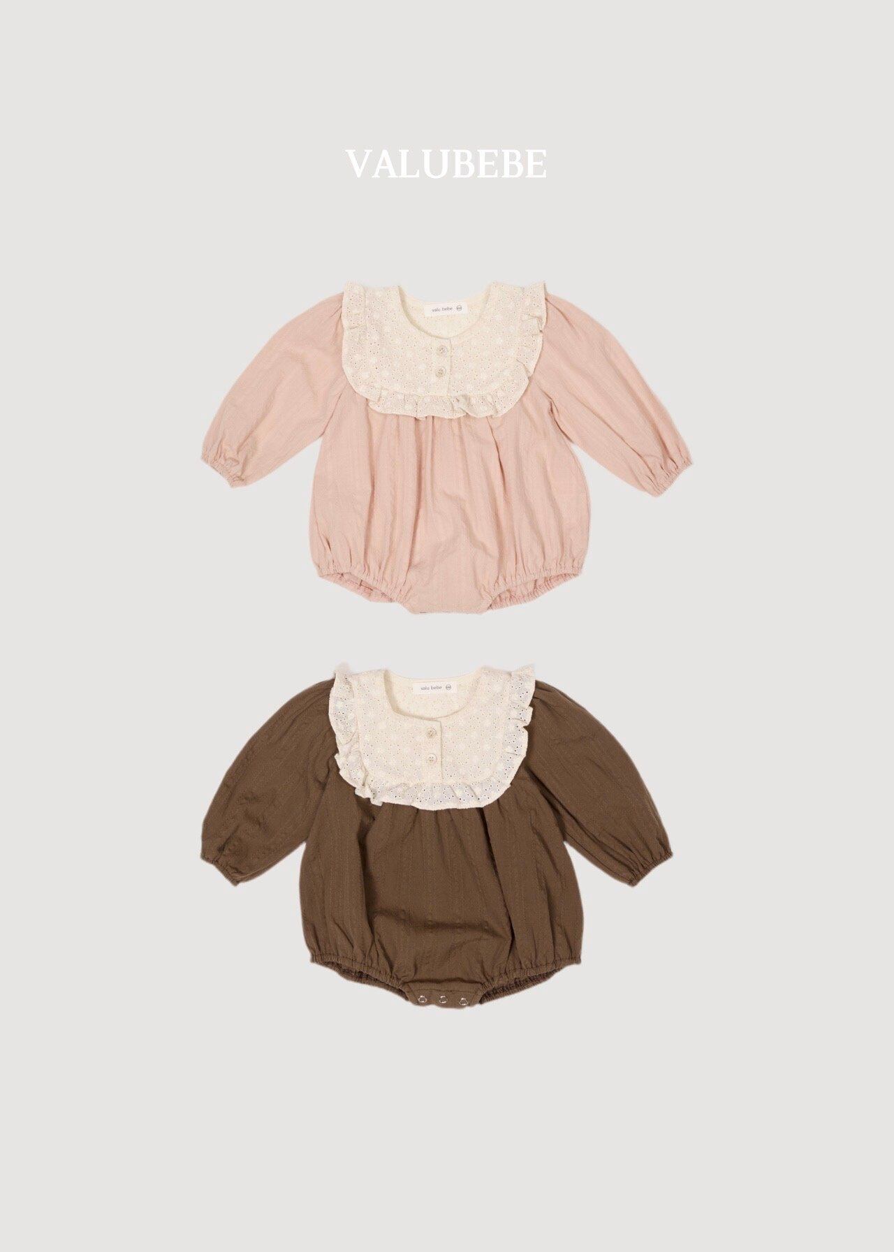 送料無料【予約】/ ブルノフリルロンパース / valubebe