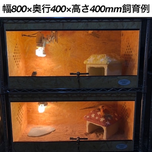 【受注生産】POPCORN LELE 爬虫類木製ケージ 幅800×奥行400×高さ400mm