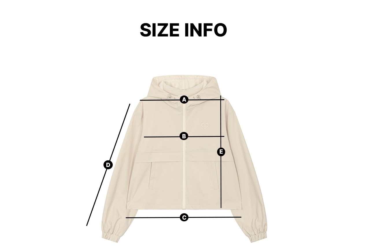 GOXO ゴーエックスオー スマイルハートフード付きウインドブレーカー ベージュ