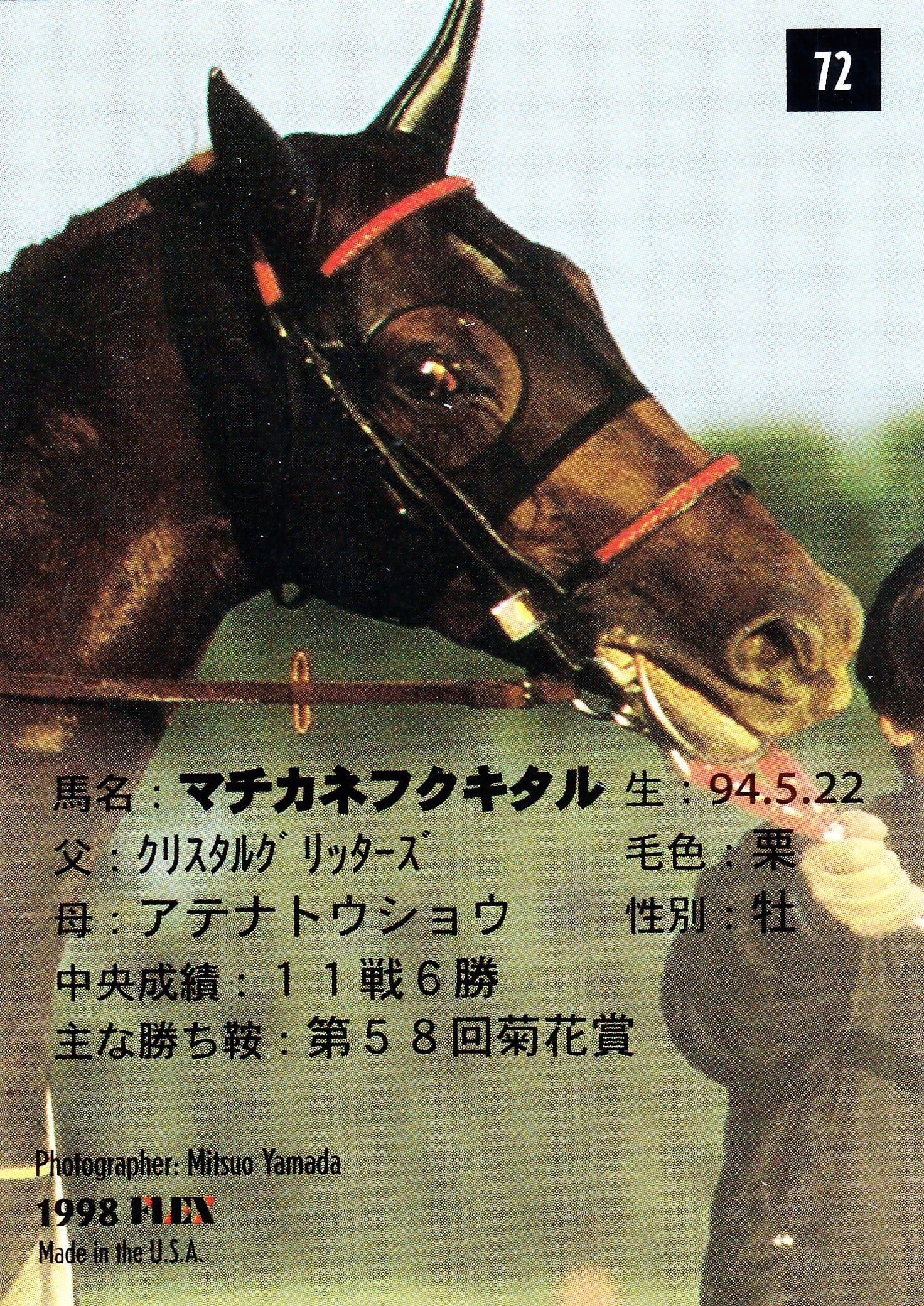 マチカネフクキタル(TRIUMPH)「The Classic 1998」No.72