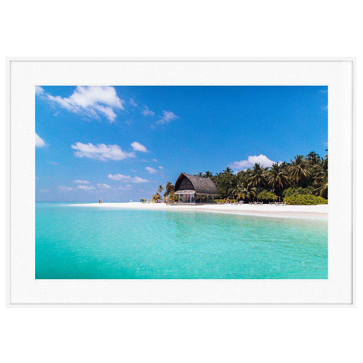 夏写真 南の島の砂浜B インテリアアートポスター額装 AS0224