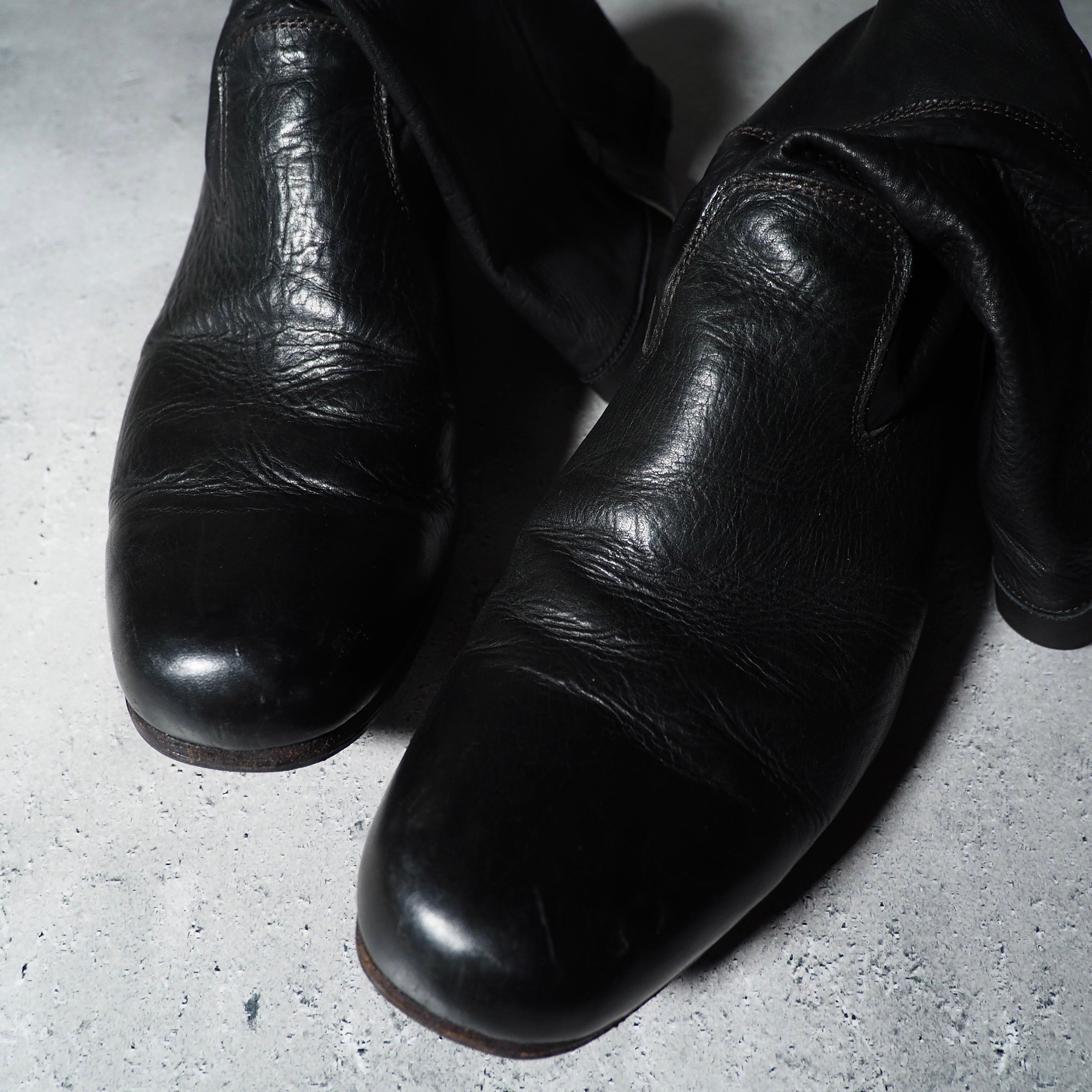 2000s ” Unknown ” Black mode Lamb leather Boots