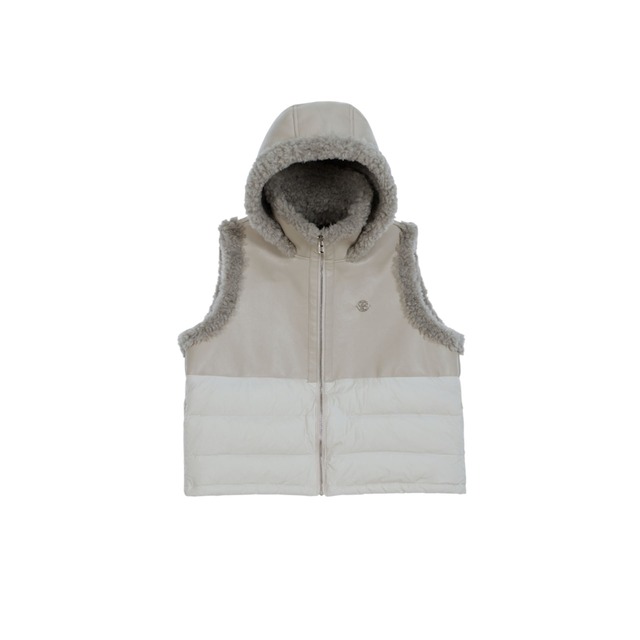 GOXO ゴーエックスオー テディミックスダウンベスト フリーサイズ