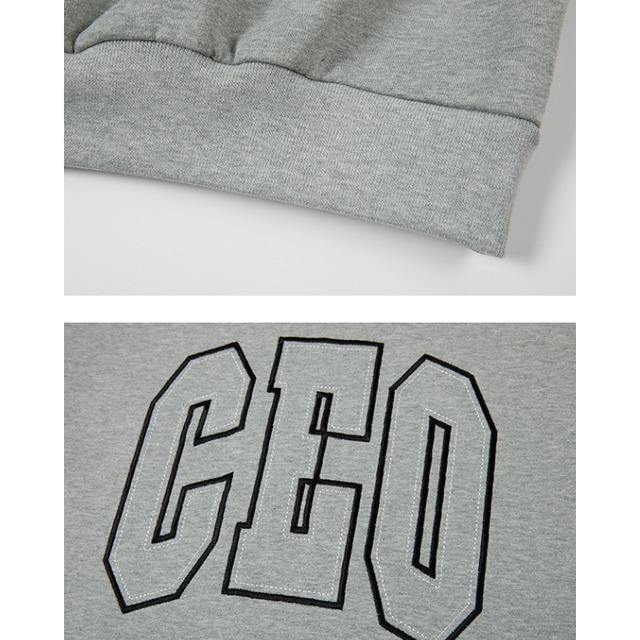 layered shirt style big logo sweatshirt　シャツレイヤード風ビックロゴスウェットシャツ　J1310
