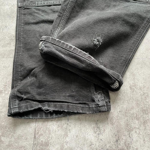 USA製 ブラック ダブルニー Carhartt B01-BLK 34×34 詳細写真5