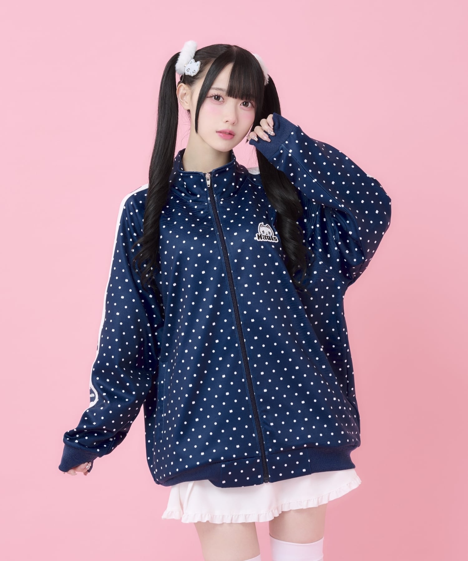 新！柄 ネ申おジャージ参上！(ドットネイビー) | Hauls