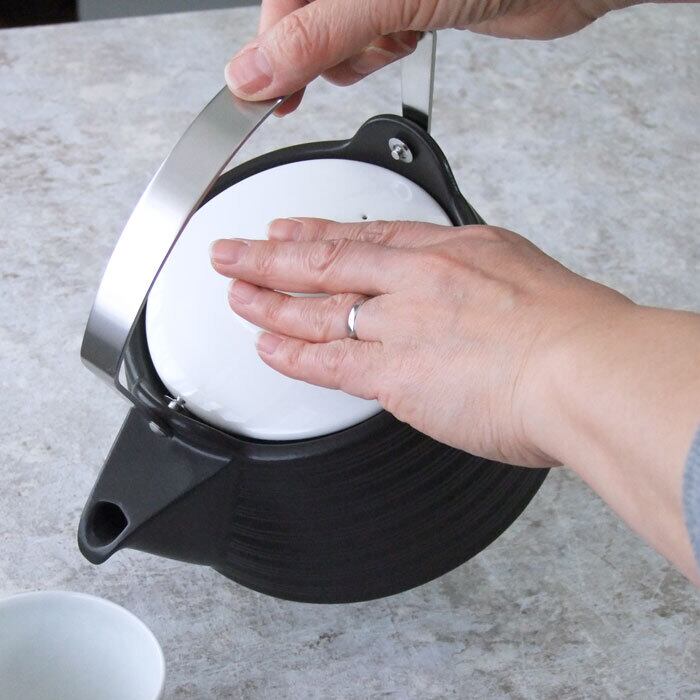 ケトル IH対応 陶器製 ブラック 1.5L セラミックケトル THERMATEC | み