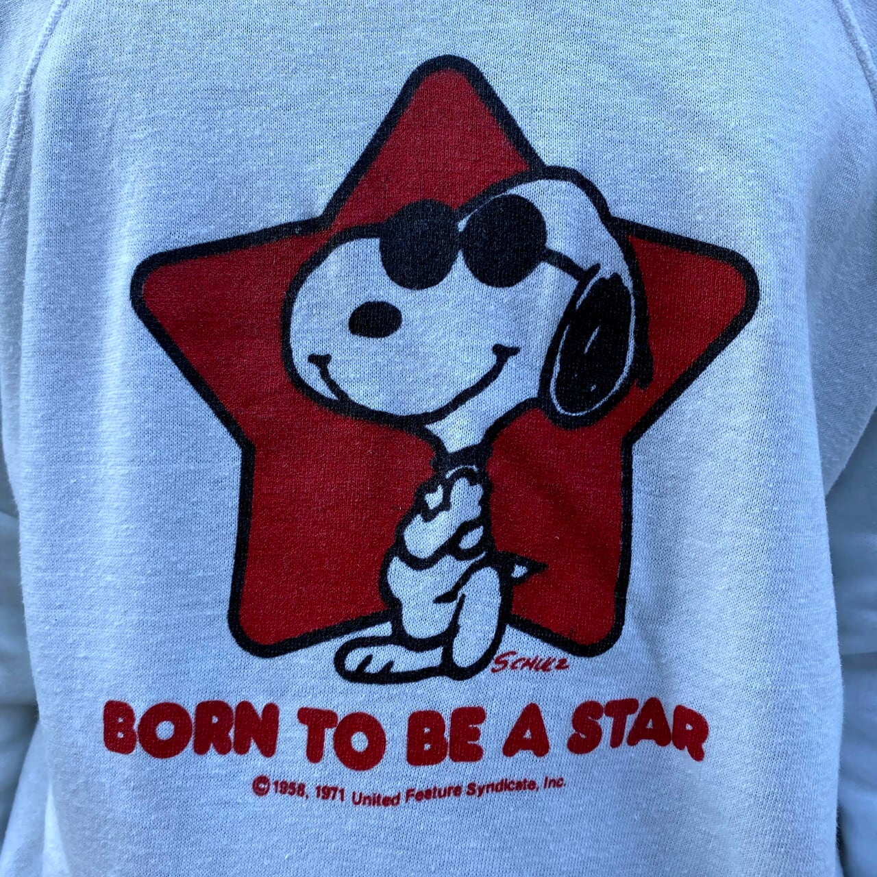 VINTAGE80s snoopy sweat スヌーピースウェット　ブルー水色