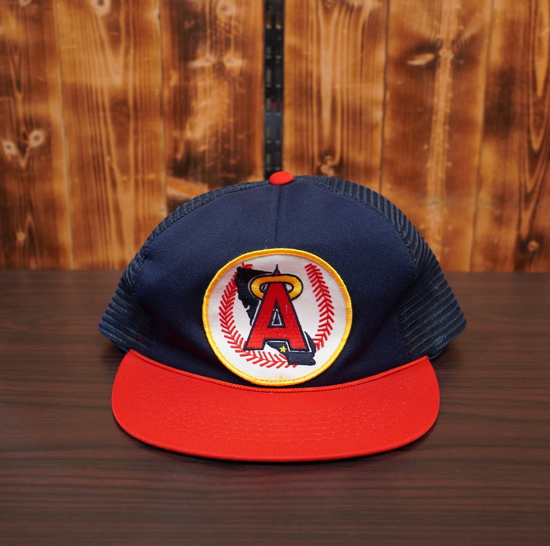 希少 カリフォルニア エンゼルス メッシュ ジャージ 35周年記念 USA製 California Angels coca cola メッシュキャップ/カリフォルニア