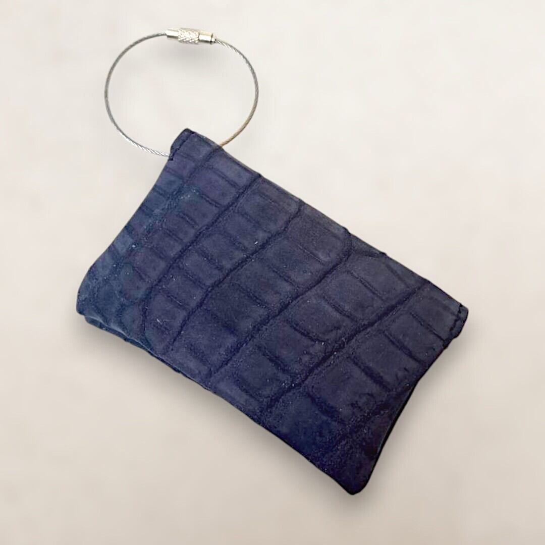 【ポケットティッシュチャーム】ヌバッククロコ ネイビー