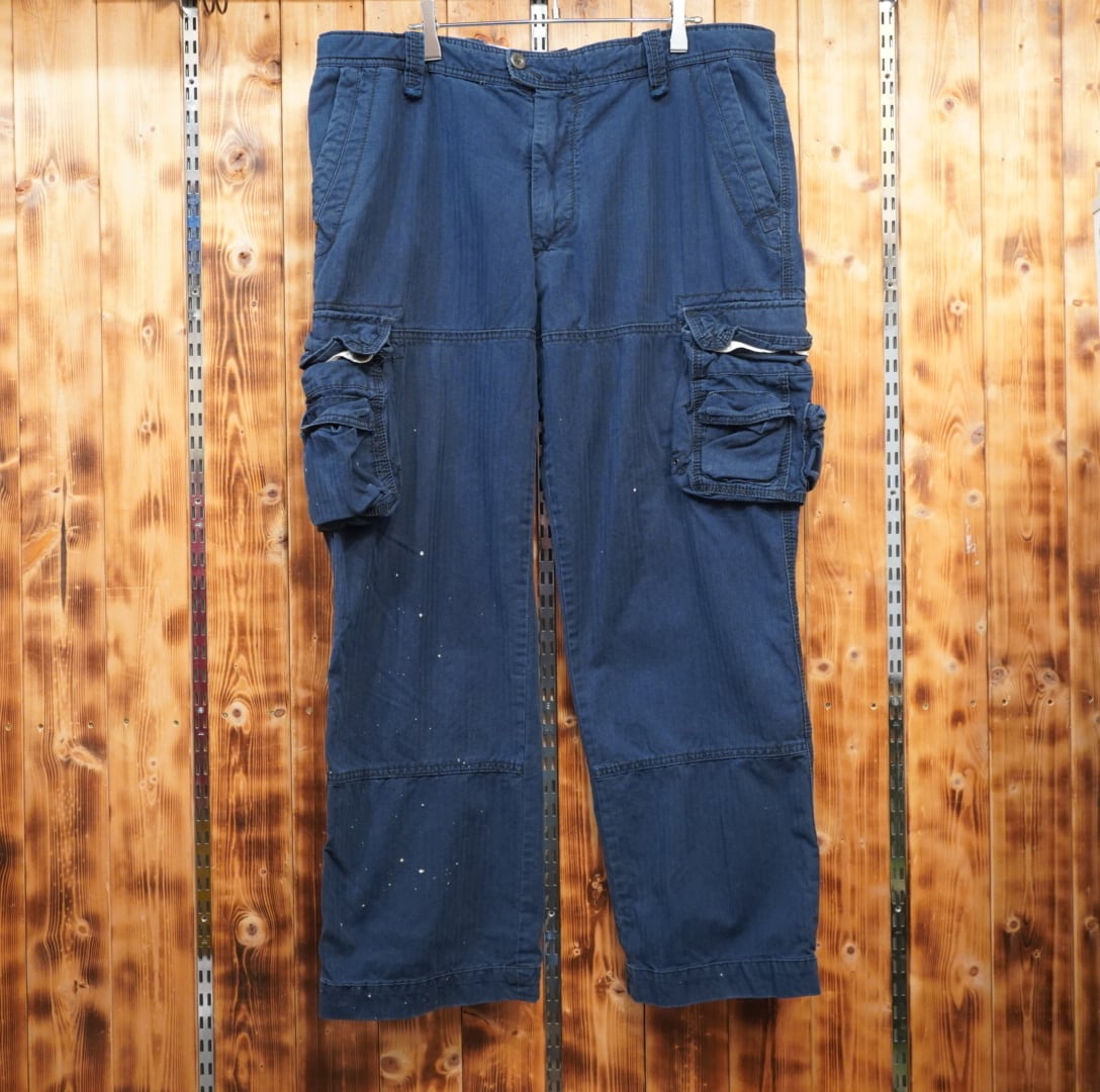 ralphlauren カーゴパンツ ヘリンボーン ネイビー W38 L30 /ラルフ