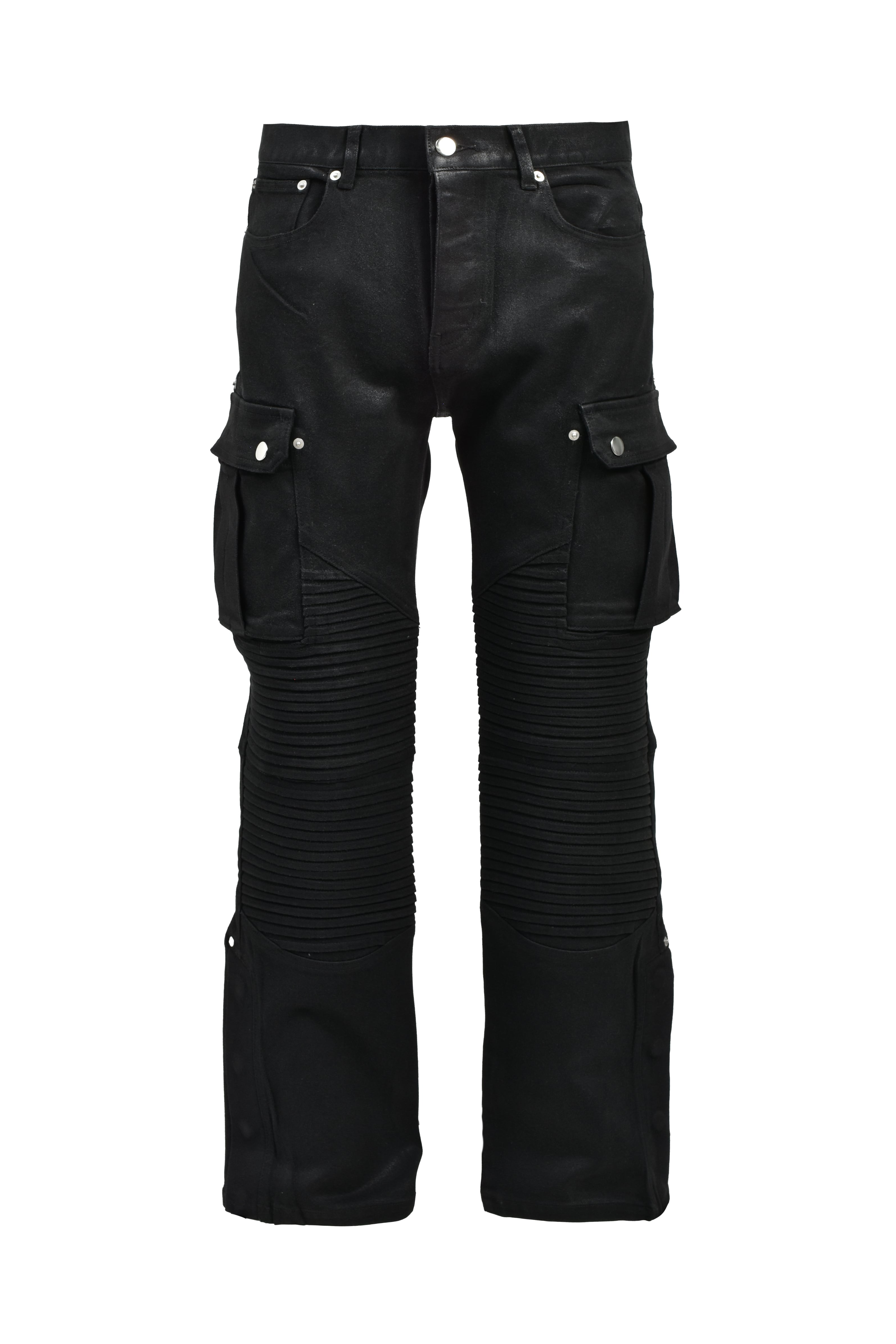 mnml ミニマル -Cargo Drawcord ll Pants- Waxed Black | Highflyer