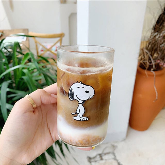 snoopy friends glass cup 300ml 5types / スヌーピー ピーナッツ