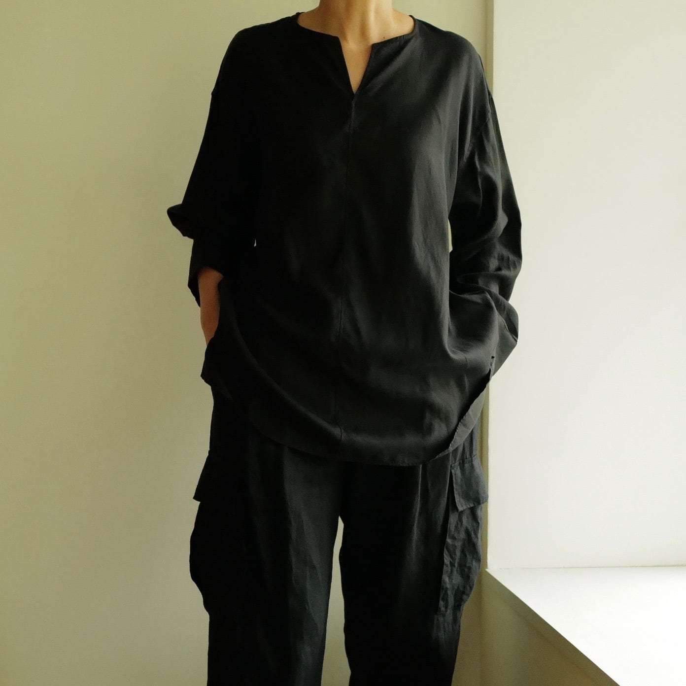 WIRROW｜CUPRO COTTON CAFTAN SHIRT | HJ GALLERY