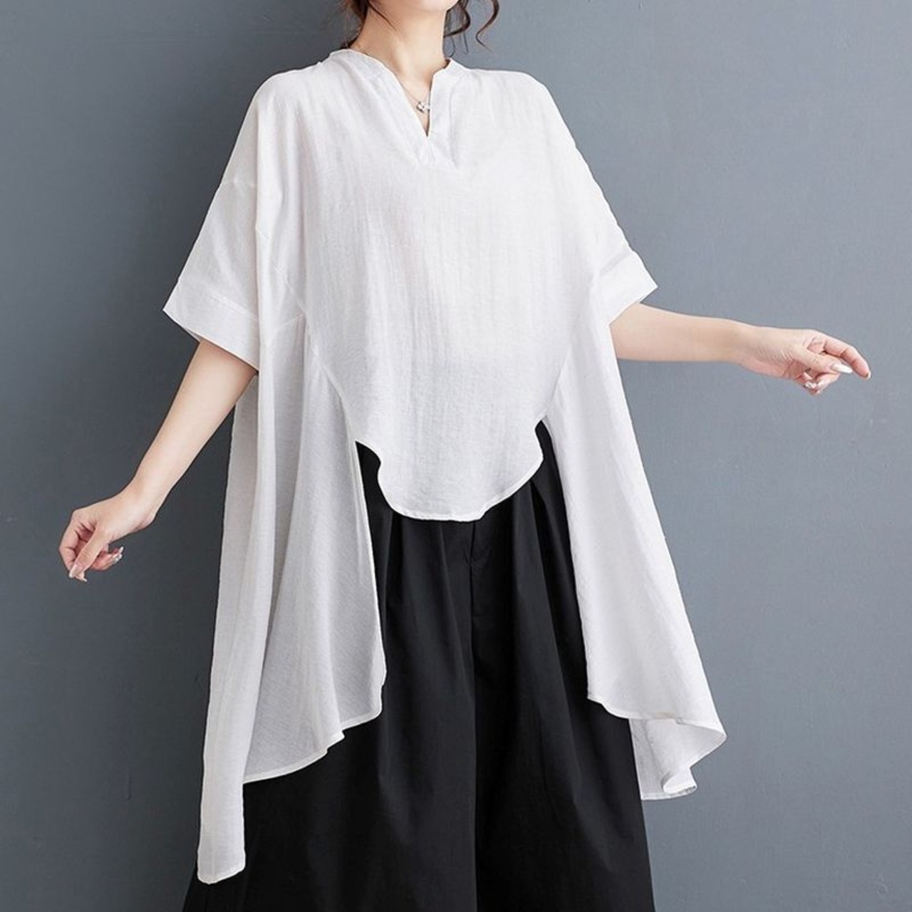 アシンメ チュニック ブラウス  30206