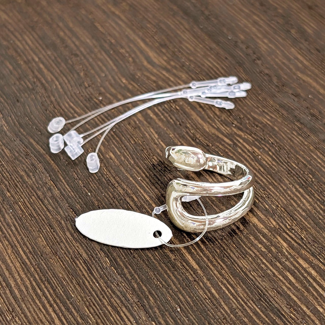 値札 タグ付け用 ミニロックス(110本セット)半透明 値札 タグ リング ディスプレイ 什器 ピン LOX