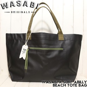 トートバッグ ビーチバッグ Wasabi originals ワサビ SURF A BILLY BEACH TOTE BAG 24L BLACK 日本代理店正規品