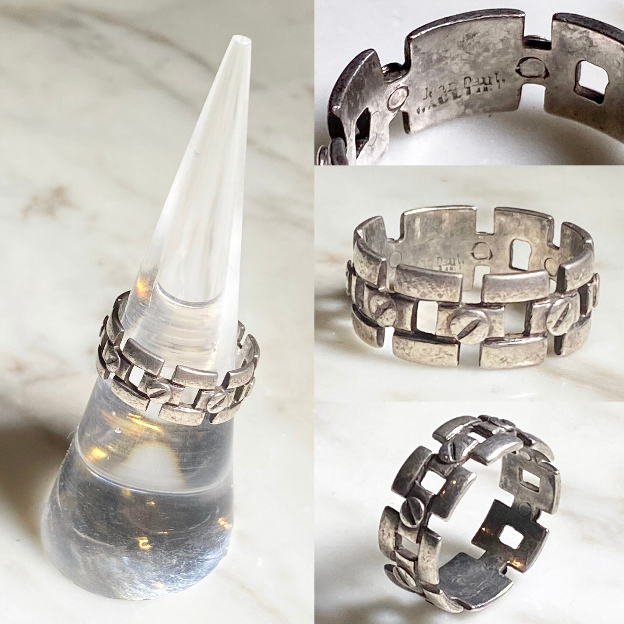 JEAN PAUL GAULTIER silver screw design ring | NOIR ONLINE