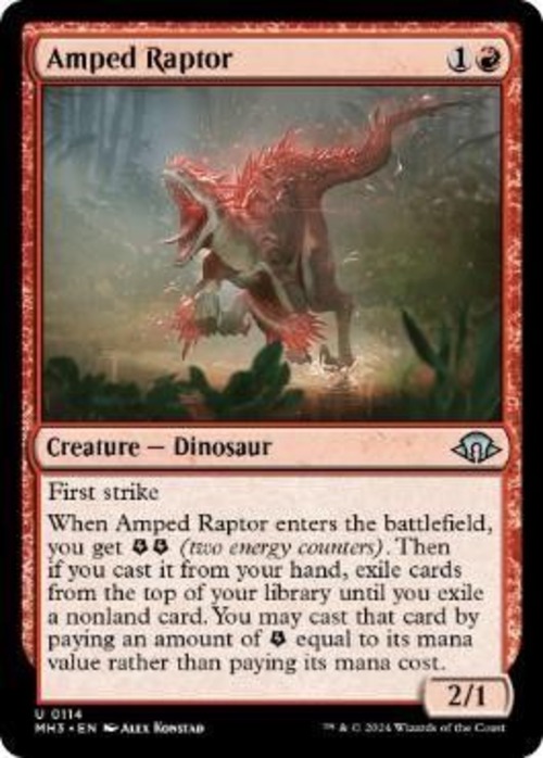 MTG《色めき立つ猛竜/Amped Raptor(MH3)》英語