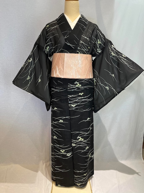 2149 夏用 高身長 絽 小紋 ポリエステル Ro Komon Kimono for summer