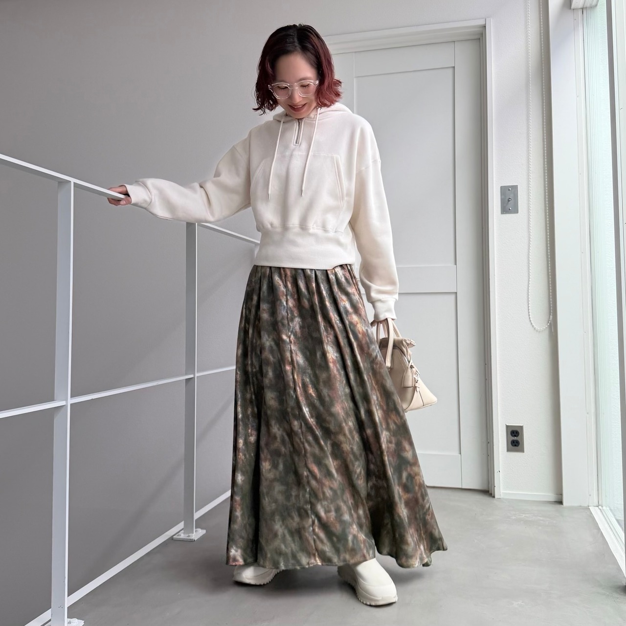 ミニzipショートPK/エクリュ