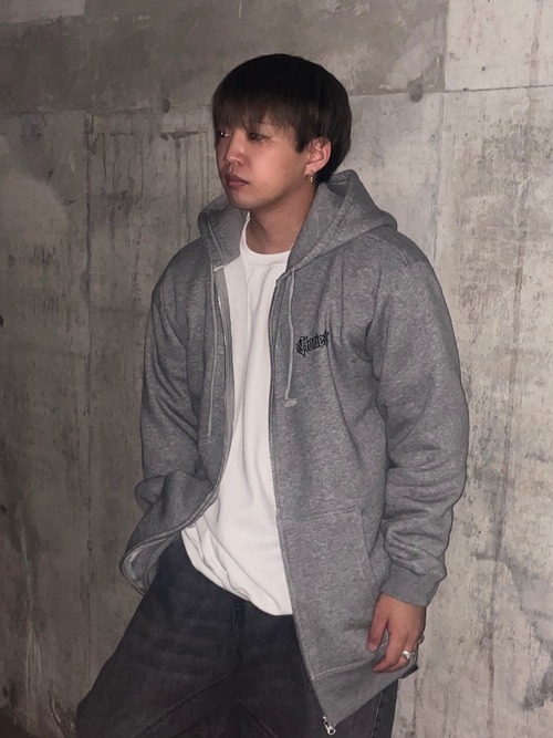 cross H fullzip hoodie (gray)