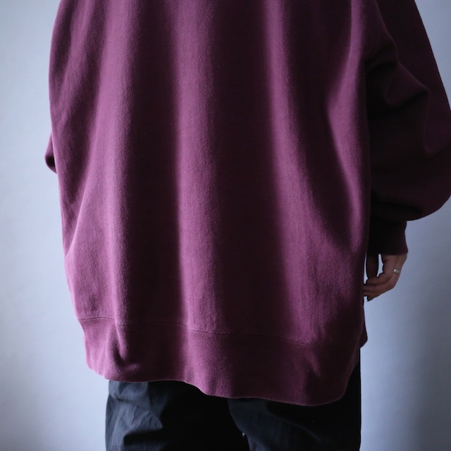 "Champion" bordeaux color over silhouette reverse wave sweat parka