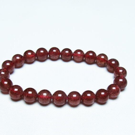 ストロベリークォーツ 苺水晶 ブレスレット 9mm 一点物 メール便可 [M便 1/10] 111-40353