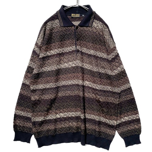 [Parttick James - Made In Italy] Vintage Knit Polo Shirt [1980s-] Vintage Knit Polo Shirt