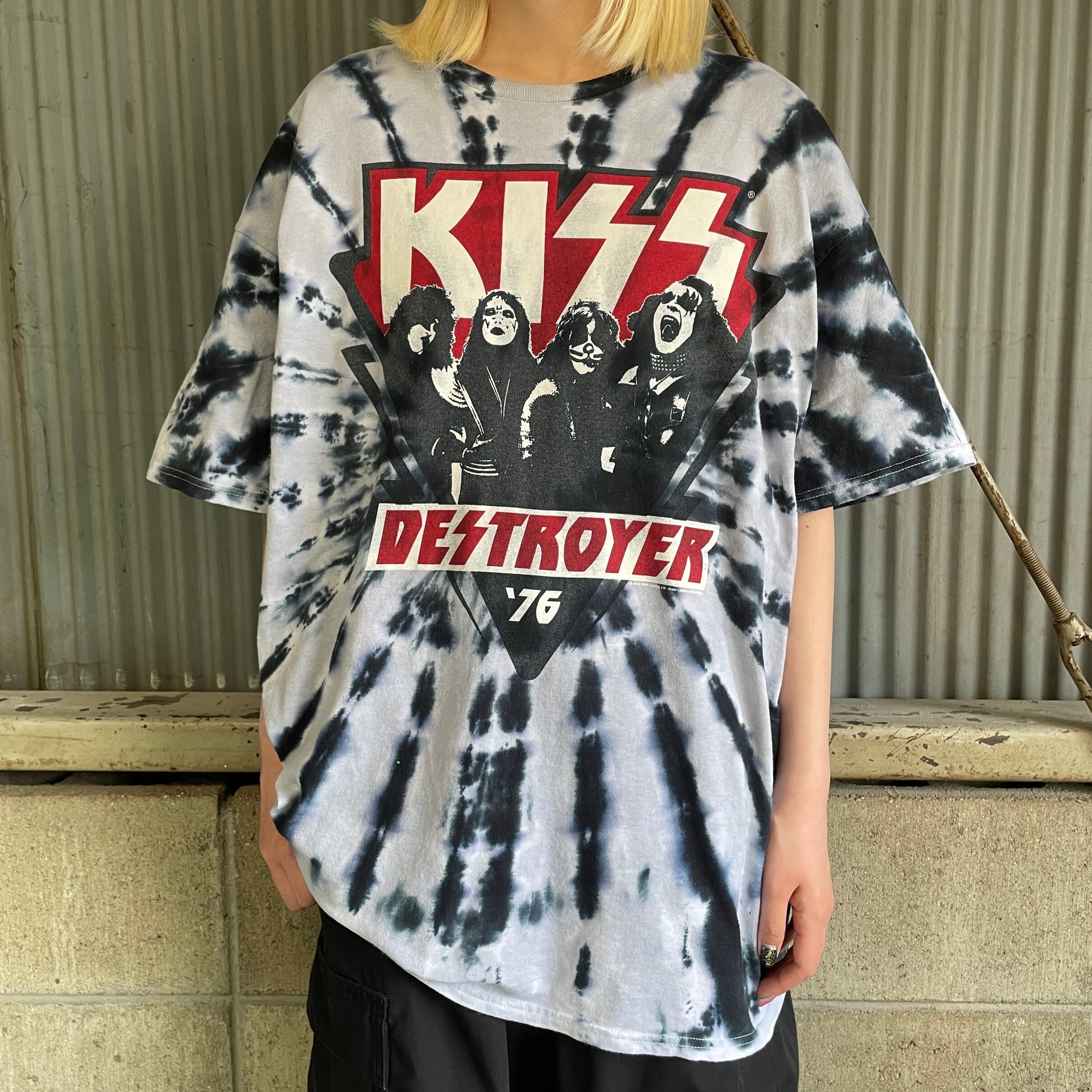 KISS キッス リプリント DESTROYER '76 タイダイ バンドTシャツ メンズ