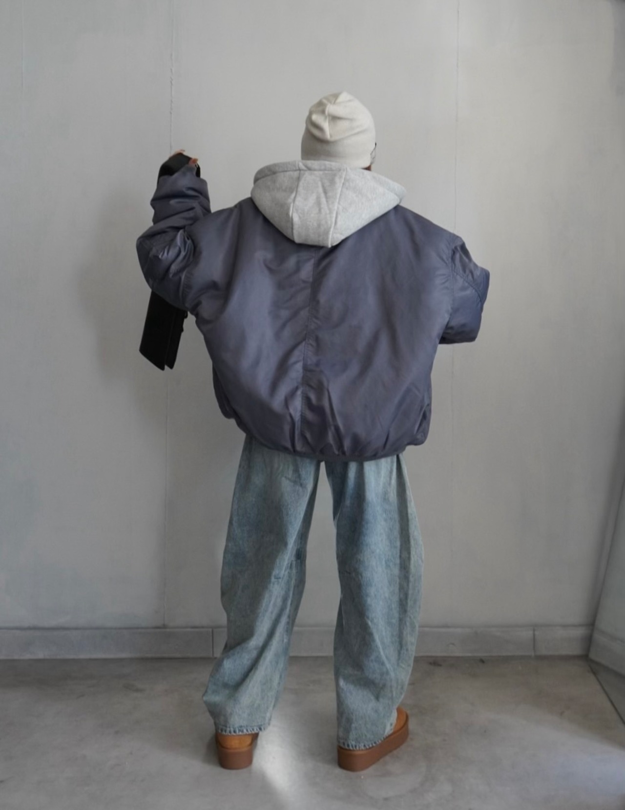 2wayフーディージップMa1【unisex】/Blue