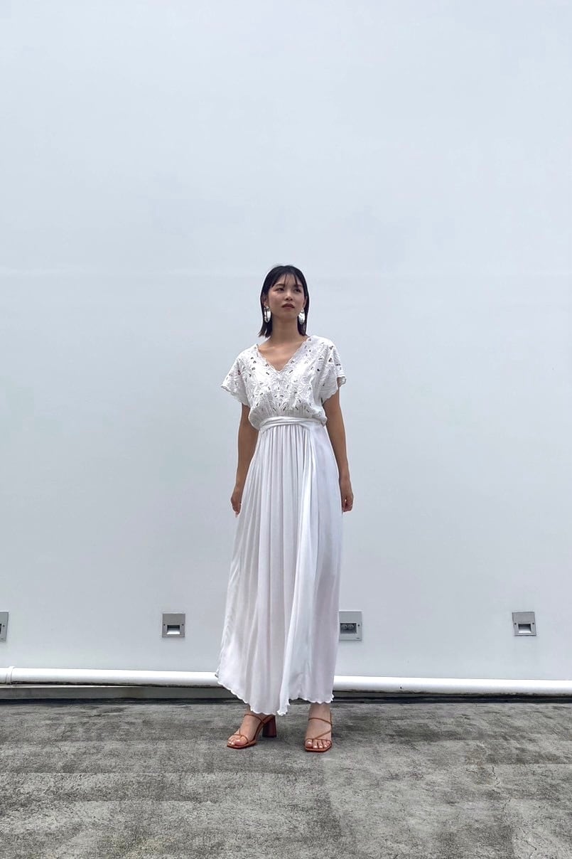 カットワークロングドレス White | planet3rd