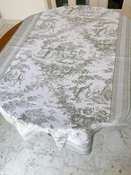 テーブルクロス　TDJ トワルドジュイ 　農家の夫婦　グリーン　12clej12-2