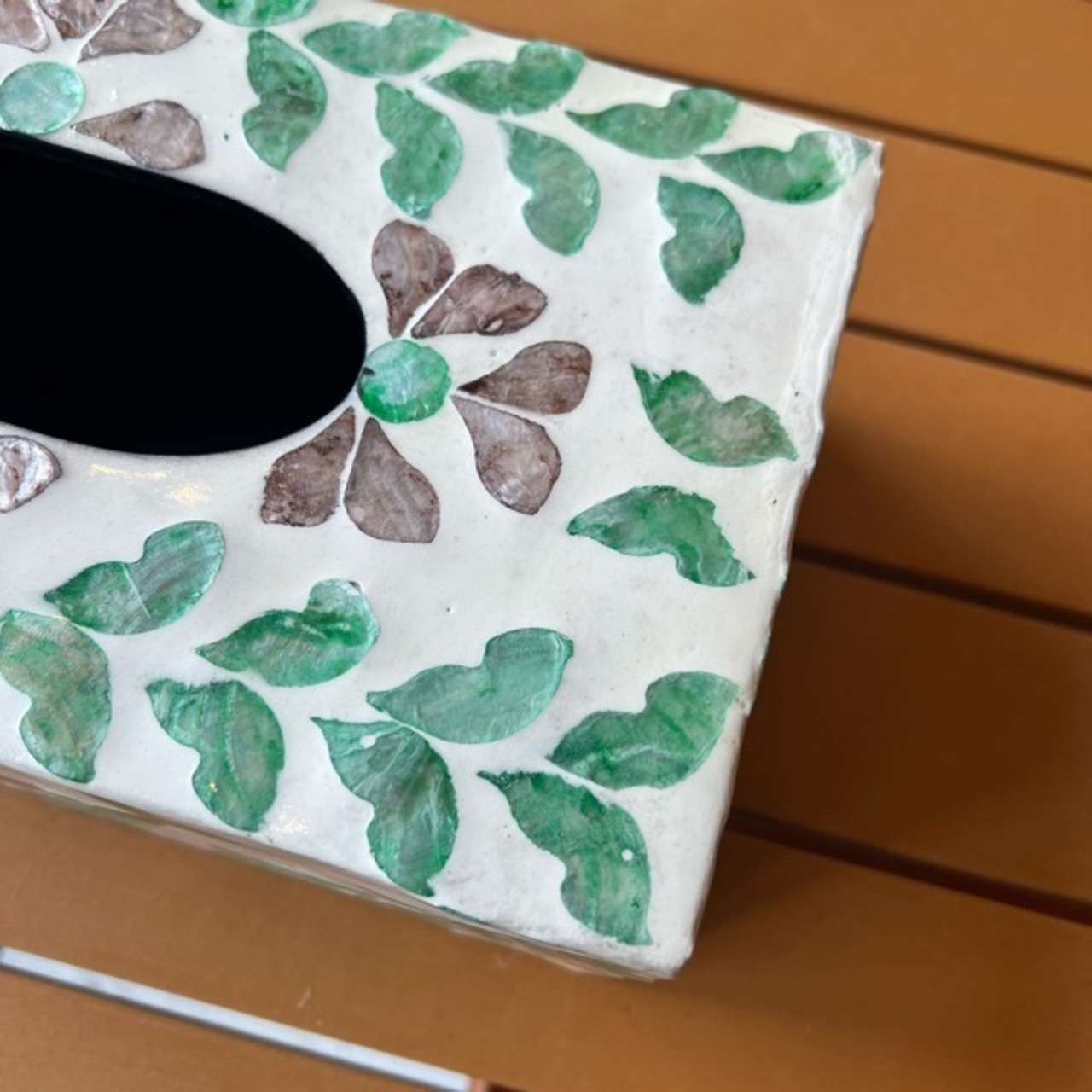 Shell Mosaic Tissue Box Cover B シェルモザイクティッシュボックス カバー ティッシュ シェル
