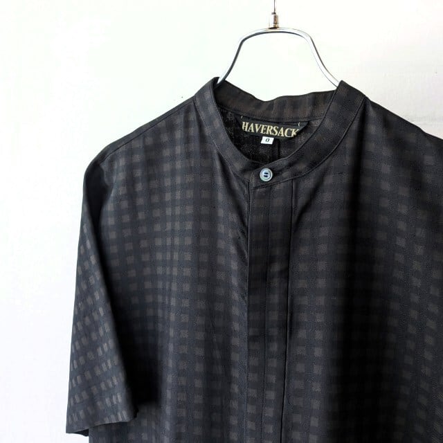 HAVERSACK ギンガムジャガードバルーンブラウス Gingham jacquard