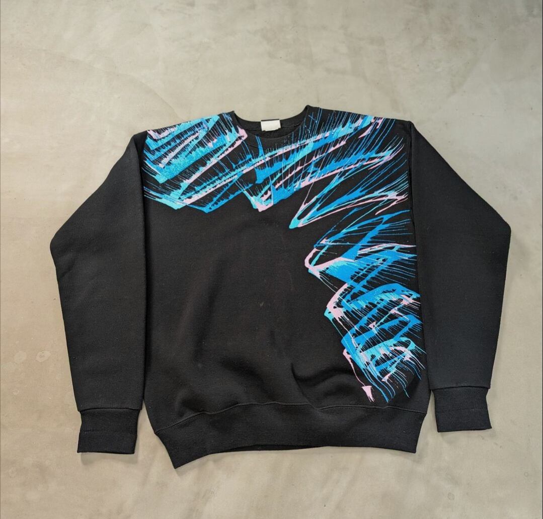 90s lame design sweat shirt 小岩店