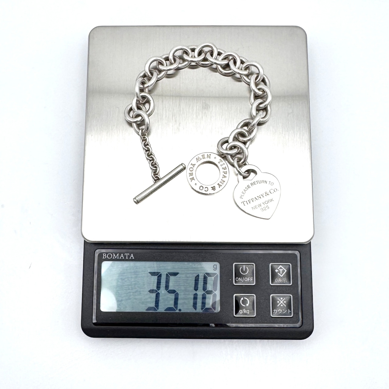 TIFFANY & Co. ティファニー リターントゥティファニー ハートタグ ブレスレット SV925 16.5~17.0cm 35.1g シルバー