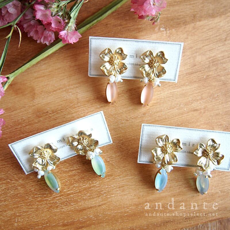 asako mizusawa Flower 2way pierce | andanteのオンラインショップ 