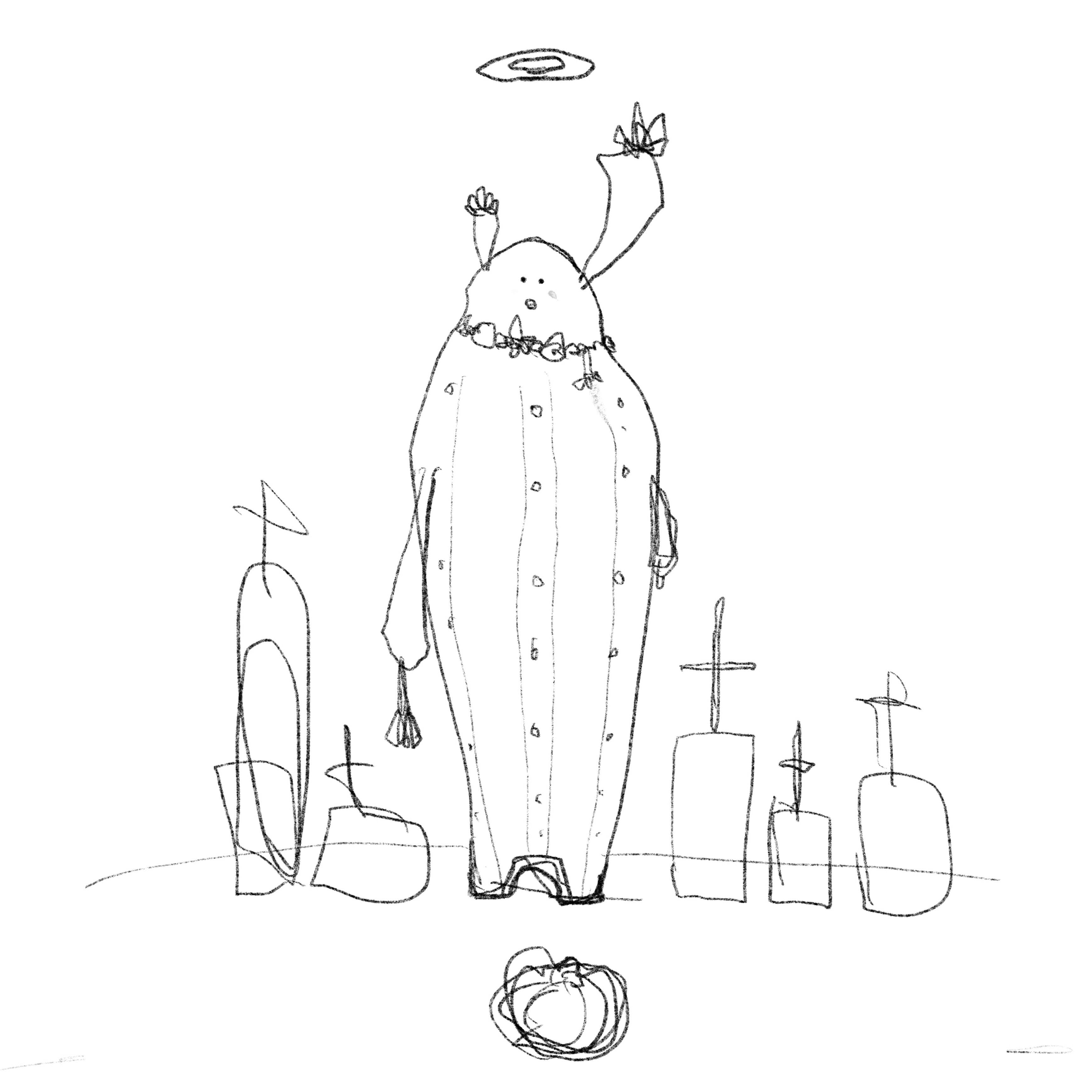 サボテン幽霊（ドライフラワー） | echidna