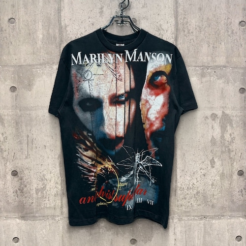 Marilyn Manson マリリンマンソン Antichrist Superstar バンドTシャツ L 両面プリント ブラック