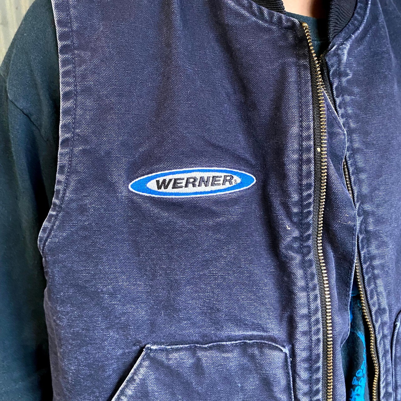 Carhartt カーハート ダック地 ベスト キルティングライナー 企業ロゴ 